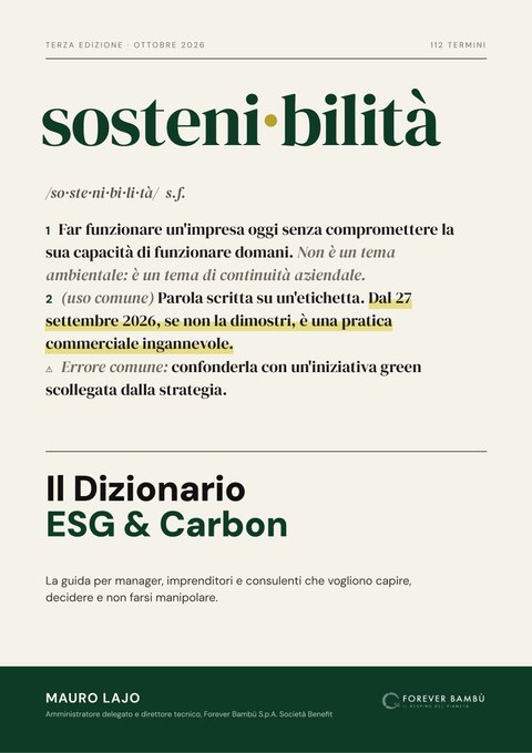 Copertina del libro Il Dizionario ESG & Carbon di Mauro Lajo